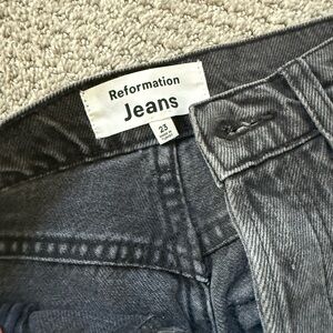 Reformation Charcoal Denim Jeans